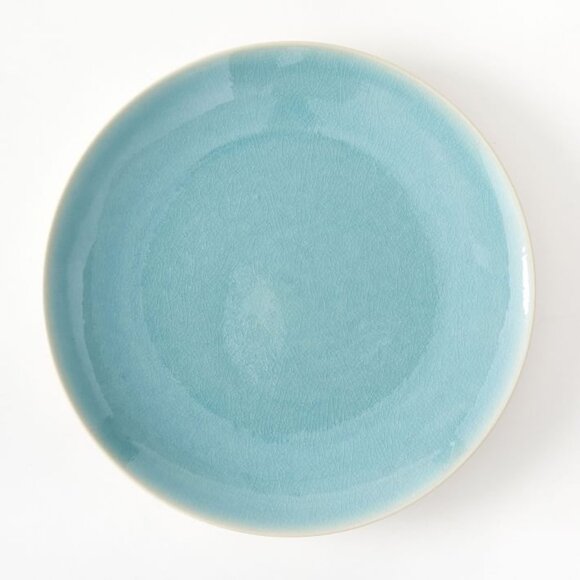 Anthropologie Alta Crackle Glaze Dinner Plate - Turquoise - Picture 1 of 2